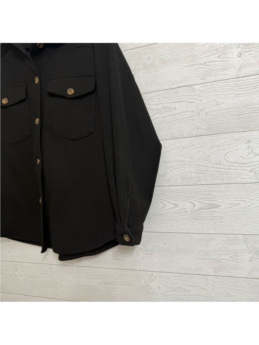 Love Tree Women’s Black Thick Shirt Jacket. Size XL - Picture 5 of 6